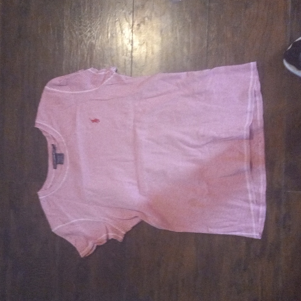 Red and White Polo Tee